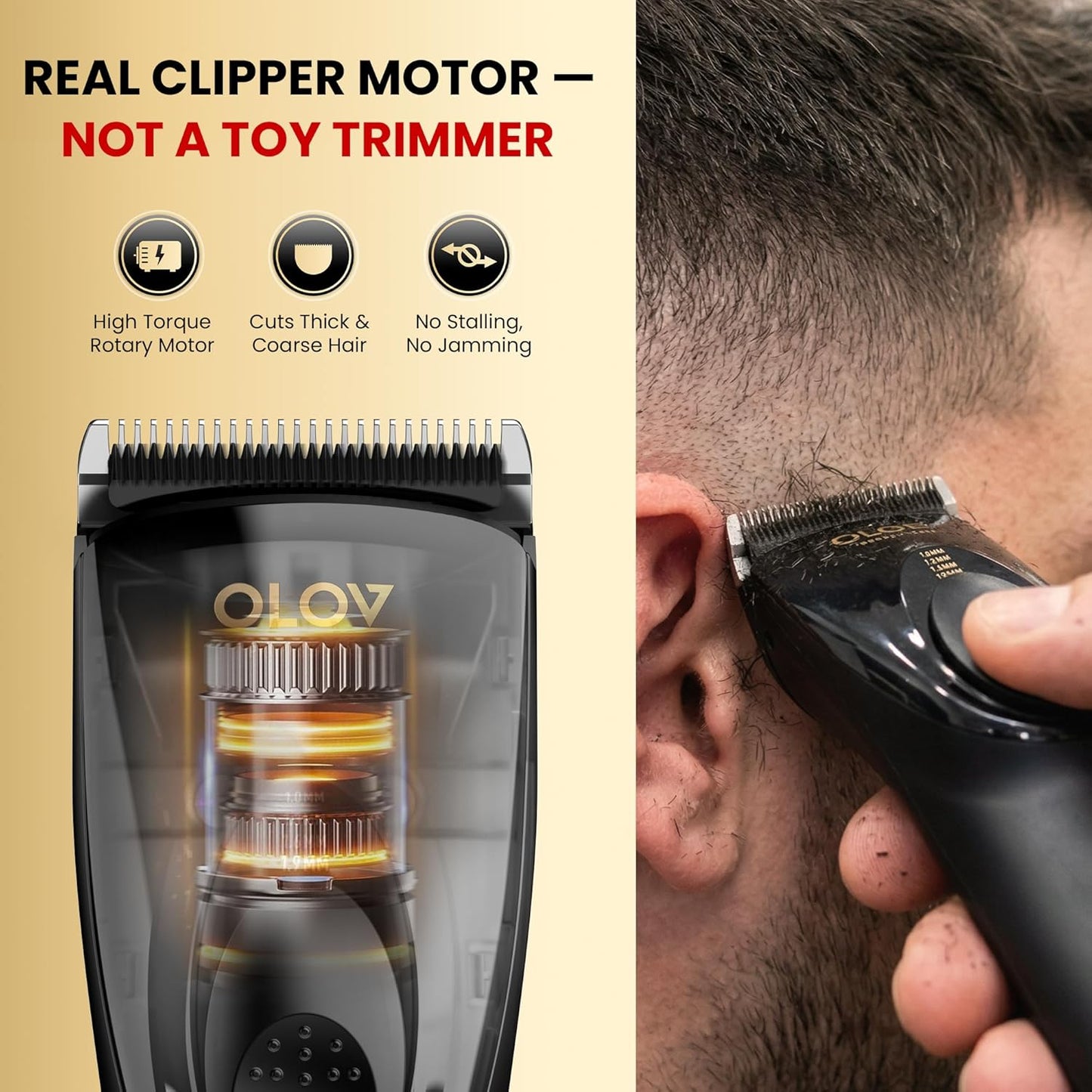 Skiennix Hair Clippers - Cordless Clipper Kit with Adjustable Lengths & 2-Speed Settings - Rechargeable (Black)