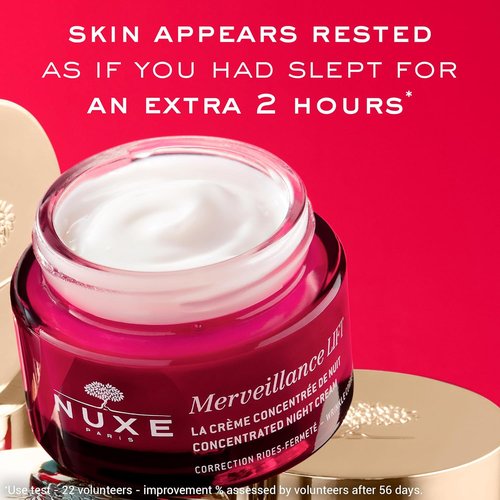 Nuxe Merveillance Lift Night Cream - Anti-Aging Face Moisturizer for Smoother Skin | 1.7 Fl Oz