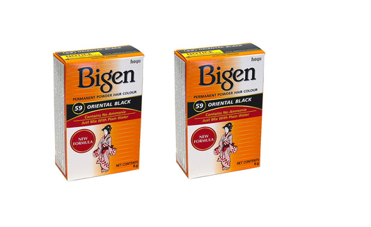 Bigen Permanent Powder Hair Color 59 Oriental Black 1 ea (Pack of 2)