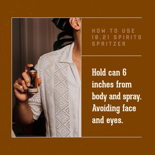 18.21 Man Made Men's Spirits Spritzer - Long-Lasting Body Spray with Masculine Aromatics | 3.4 oz Gift for Him