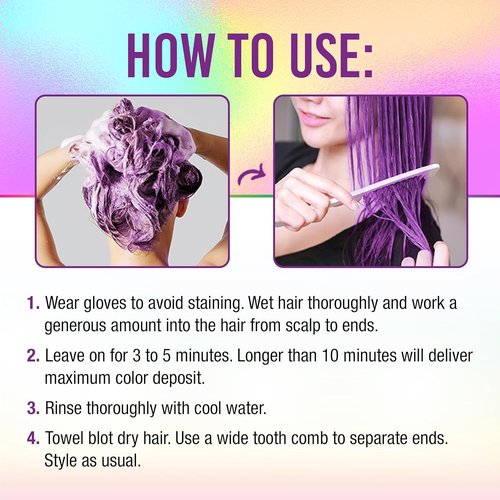Punky Colour 3-in-1 Color Depositing Conditioner - Purpledacious, Sulfate-Free & Vegan, 8.5 fl oz