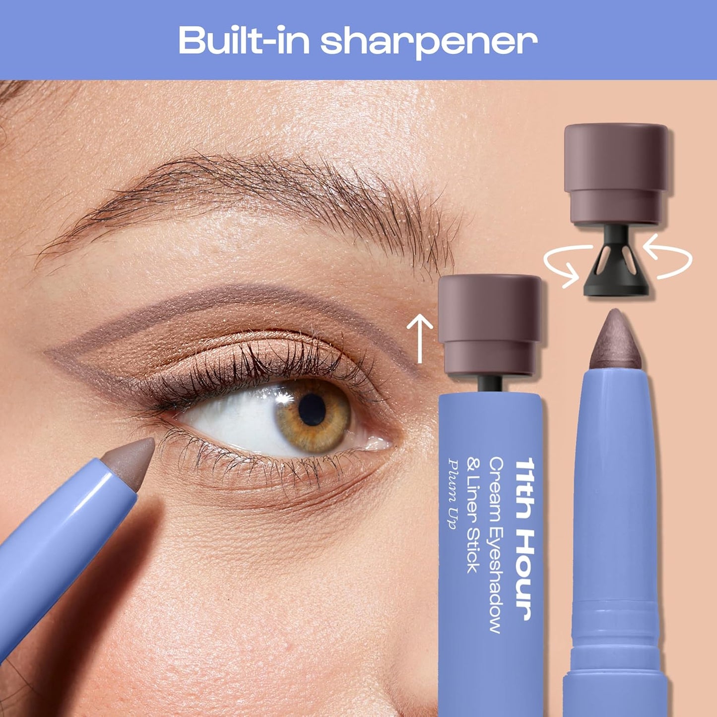 ALLEYOOP 11th Hour Waterproof Cream Eyeshadow Stick - Long-Lasting Smudge-Proof Eye Makeup, Black Matte