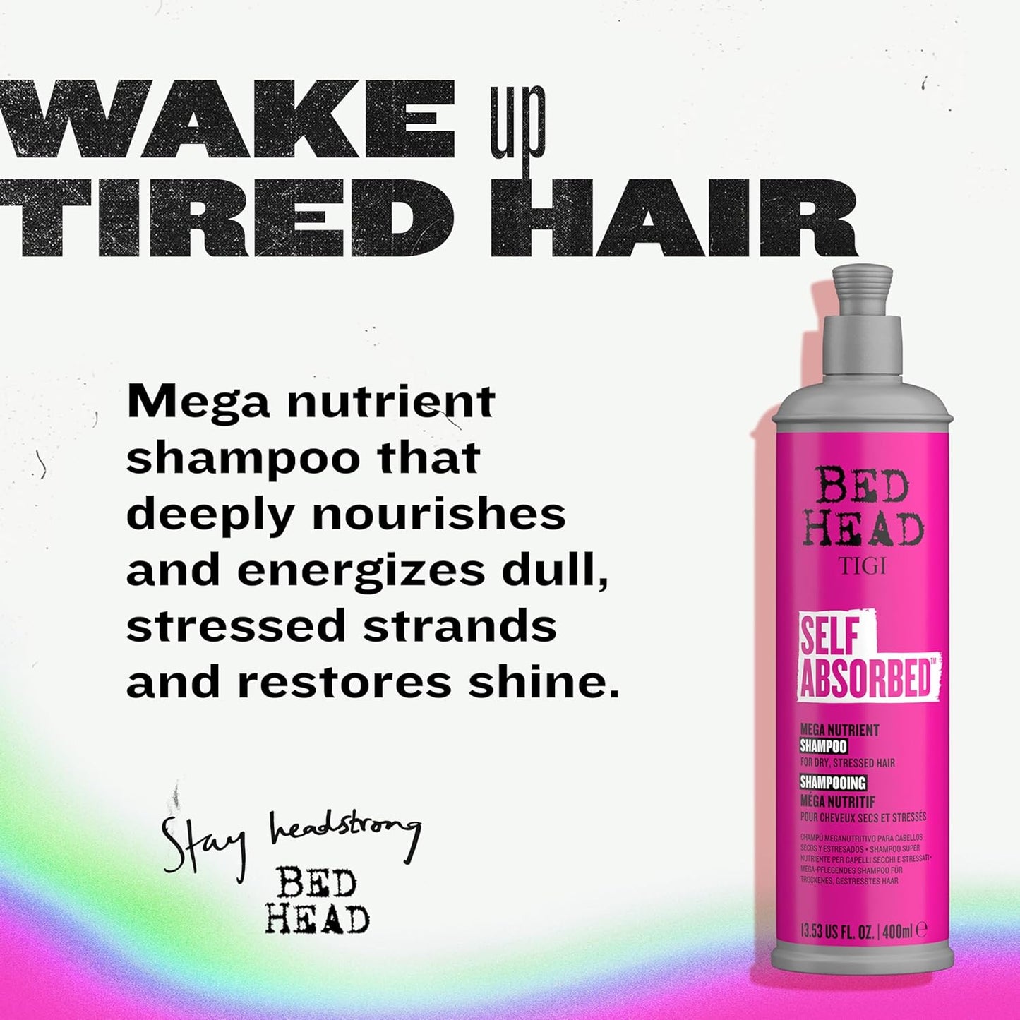 Bed Head by TIGI Self Absorbed Shampoo & Conditioner Set - Nourishing Frizz Control Duo, 25.36 Fl Oz, 2 Pack