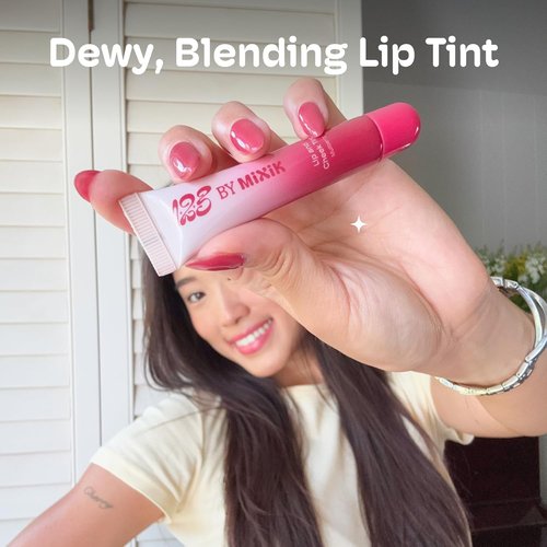 MIXIK Cheeky Blush Tint & Lip Stain - Multi-Use, Long-Lasting Makeup with Squalane, 0.3 fl oz (Dragonfruit)