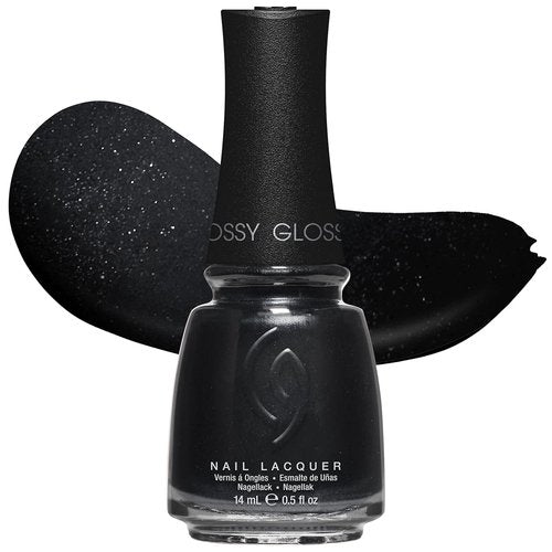 China Glaze CG Nail Lacquer - Black Diamond Glitter Nail Polish, Quick Dry & Chip Resistant, 0.5 fl oz