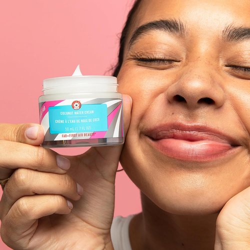 First Aid Beauty Coconut Water Cream - Hydrating Moisturizer for All Skin Types | 1.7 oz