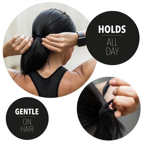 60pc Seamless Hair Ties, No Damage Ponytail Holders - Value Pack Colorful Elastic, Hair Rubber Bands No Damage Hair Ties for Everyday Use