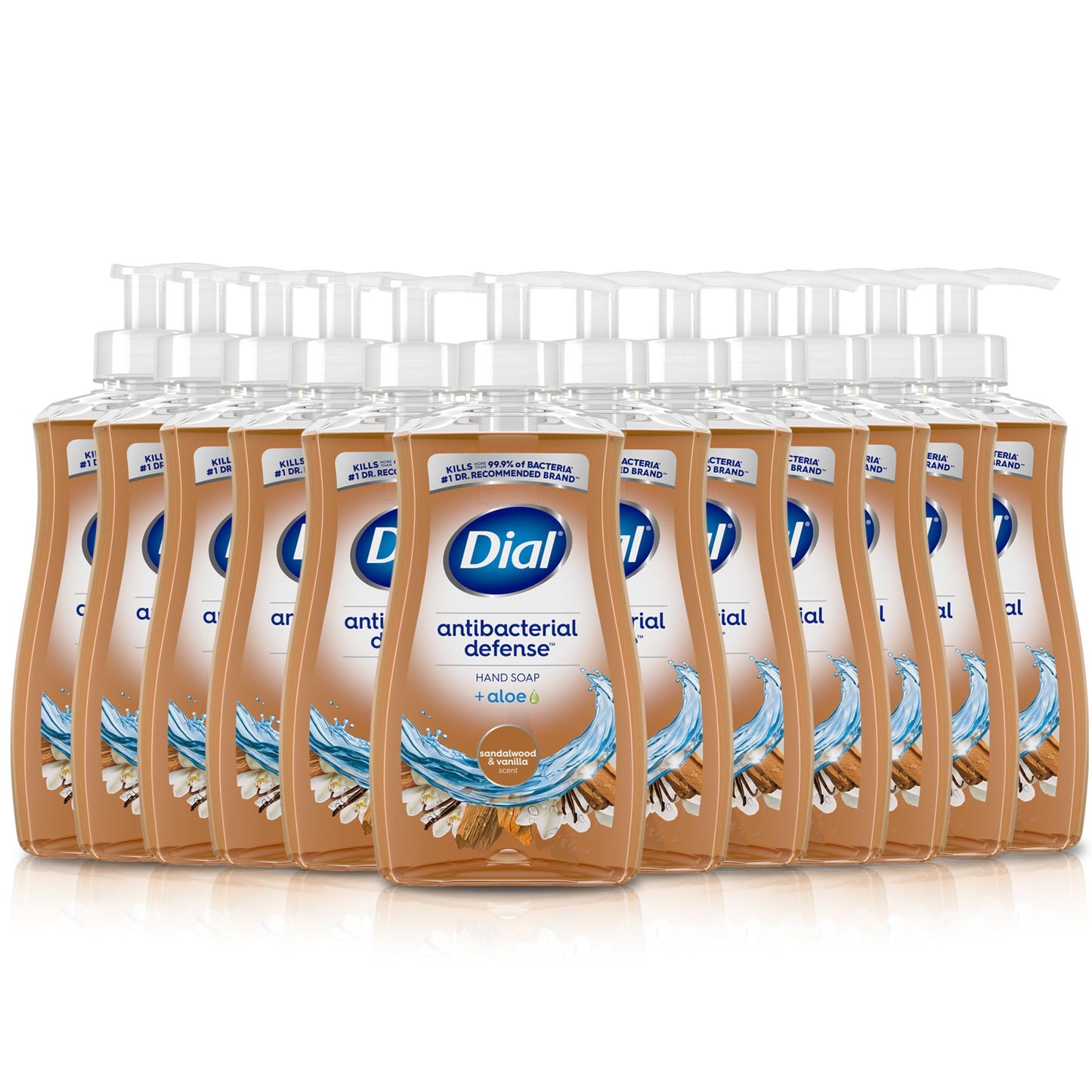 Dial Antibacterial Liquid Hand Soap, Spring Water, 11 fl oz (Pack of 4)