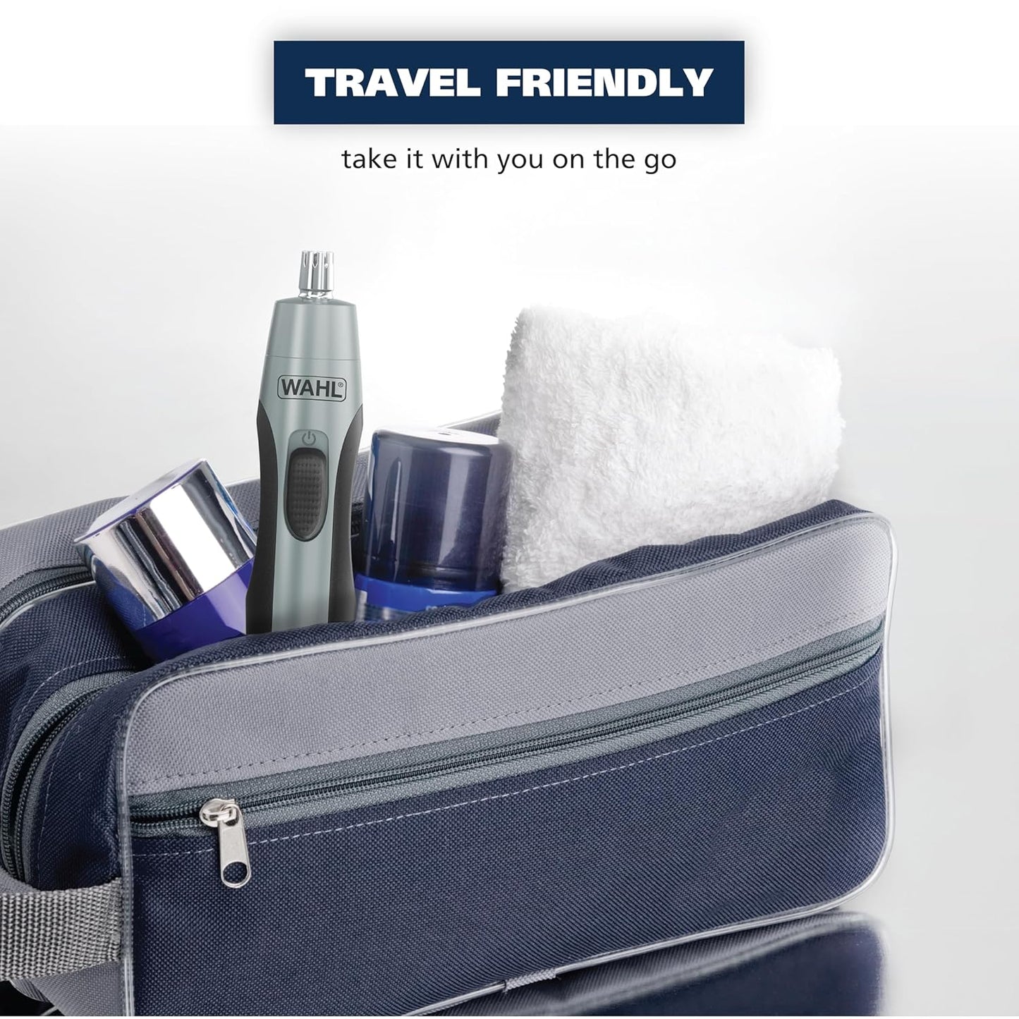 Wahl Clipper Battery Operated, Precision Ear and Nose Hair Trimmer for Men, Hygienic Nose Trimmer with Rinseable Blade for Easy Cleaning, Perfect for Travel – Model 3026462