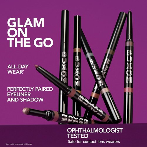 BUXOM Dual-Ended Eyeliner & Shadow Duo - Waterline-Safe Liner & Crease-Proof Shadow, Longwear, Vegan