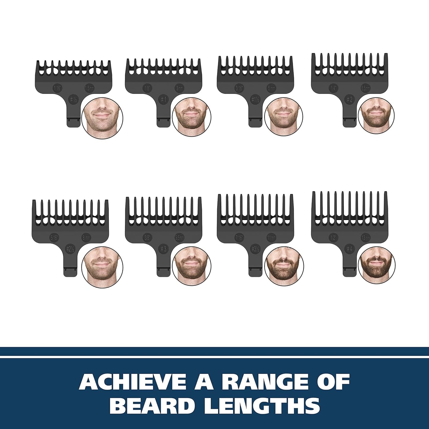 Wahl Aqua Blade® Deluxe Beard Trimmer - Rechargeable Wet/Dry Grooming with Interchangeable Heads | Model 9899-100