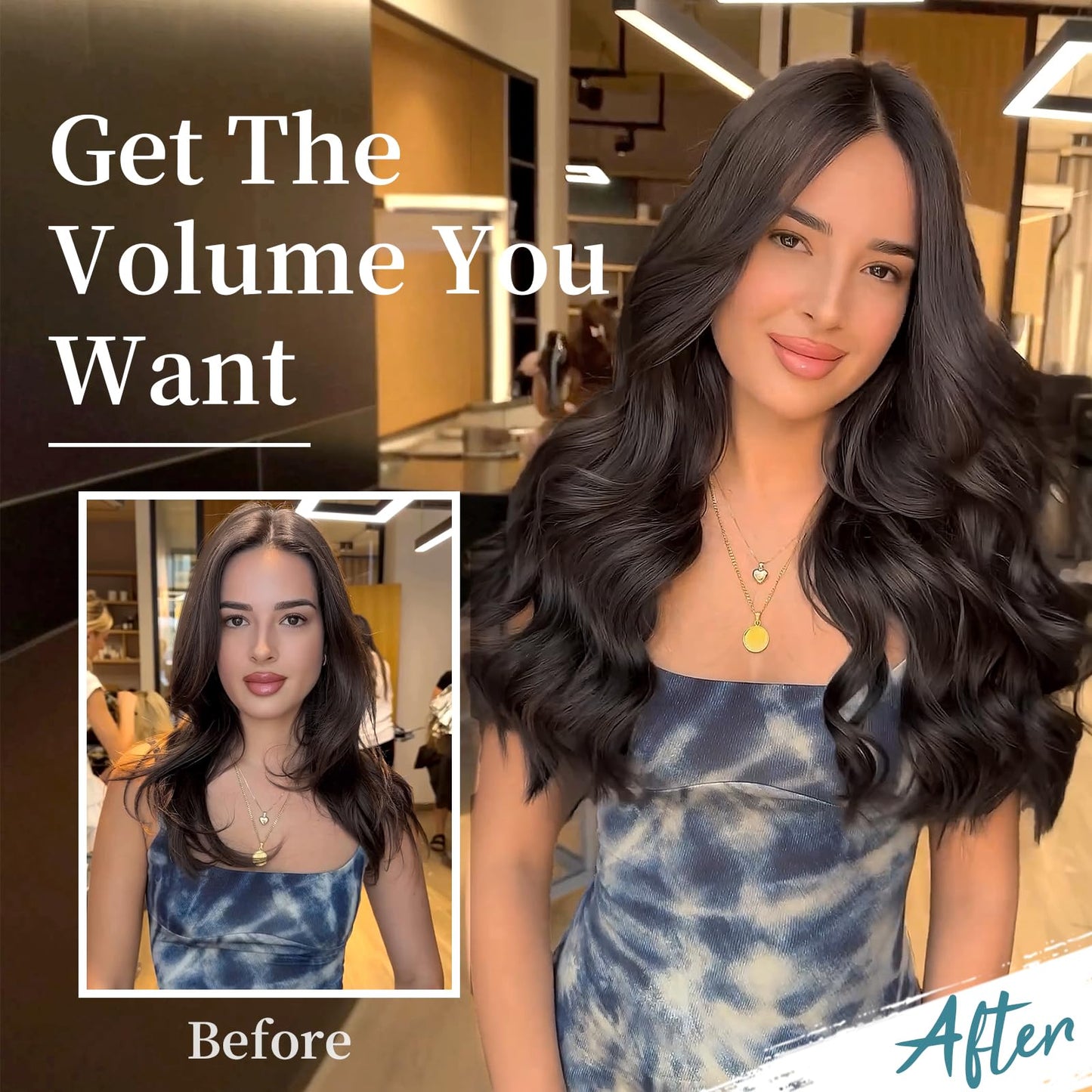 KooKaStyle Hair Extensions 5PCS Long Wavy Upgrate Invisible Full Coverage Edges Seamless Clip in Extensions for Women 20 Inch Dark Brown Synthetic Natural Hairpieces