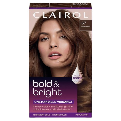 Clairol Bold & Bright Hair Dye - Rich 67 Chocolate Color | Long-Lasting Permanent Formula