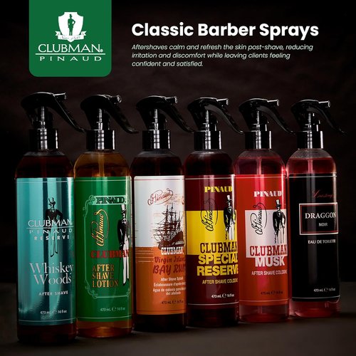 Clubman Reserve After Shave Spray - Whiskey Woods Scent for Men, Long-Lasting Fragrance, 16 fl oz