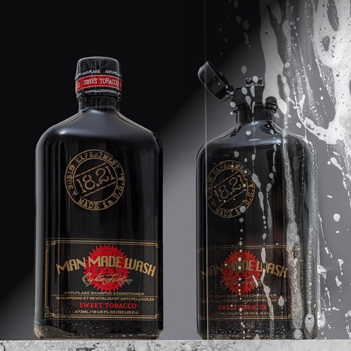 18.21 Man Made Anti-Flake 2-in-1 Shampoo & Conditioner - Hydrating Sweet Tobacco Formula for Dry, Itchy Scalp