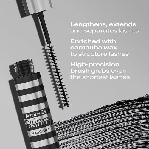 Annabelle Skinny Mascara - Award-Winning Black Mascara for Ultimate Length & Definition | Eco-Friendly Packaging, 0.13 fl oz