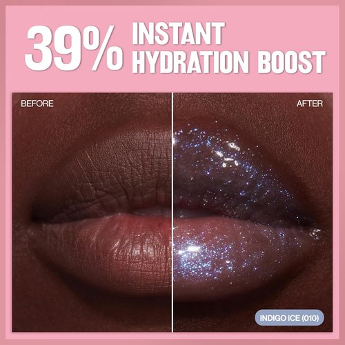 REVLON Super Lustrous Glimmer Gloss - Non-Sticky High-Shine Lip Gloss with Plant-Based Glitter | 003 Lavender Lust, 0.13 fl oz
