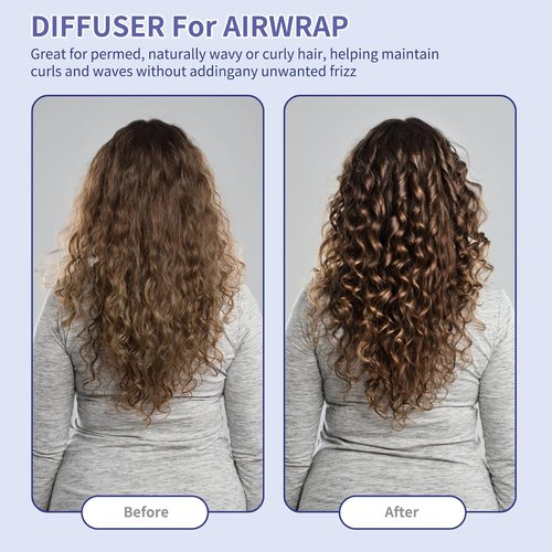 Dyson Hair Diffuser Attachment - Upgraded Large Diffuser for Fast Drying Curly Hair | Volume & Definition (Grey)