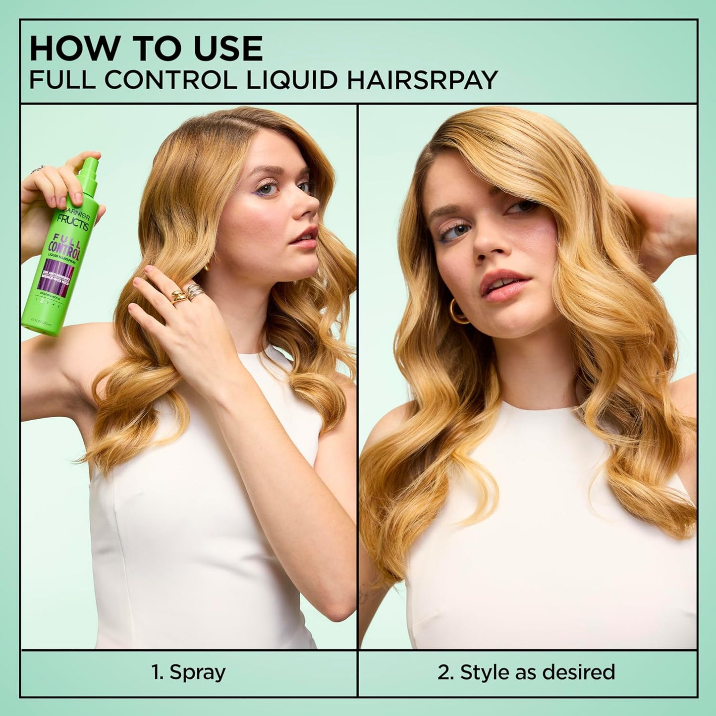Garnier Fructis Style Full Control Hairspray - Non-Aerosol, 8.5 Fl Oz for Ultimate Anti-Humidity Hold