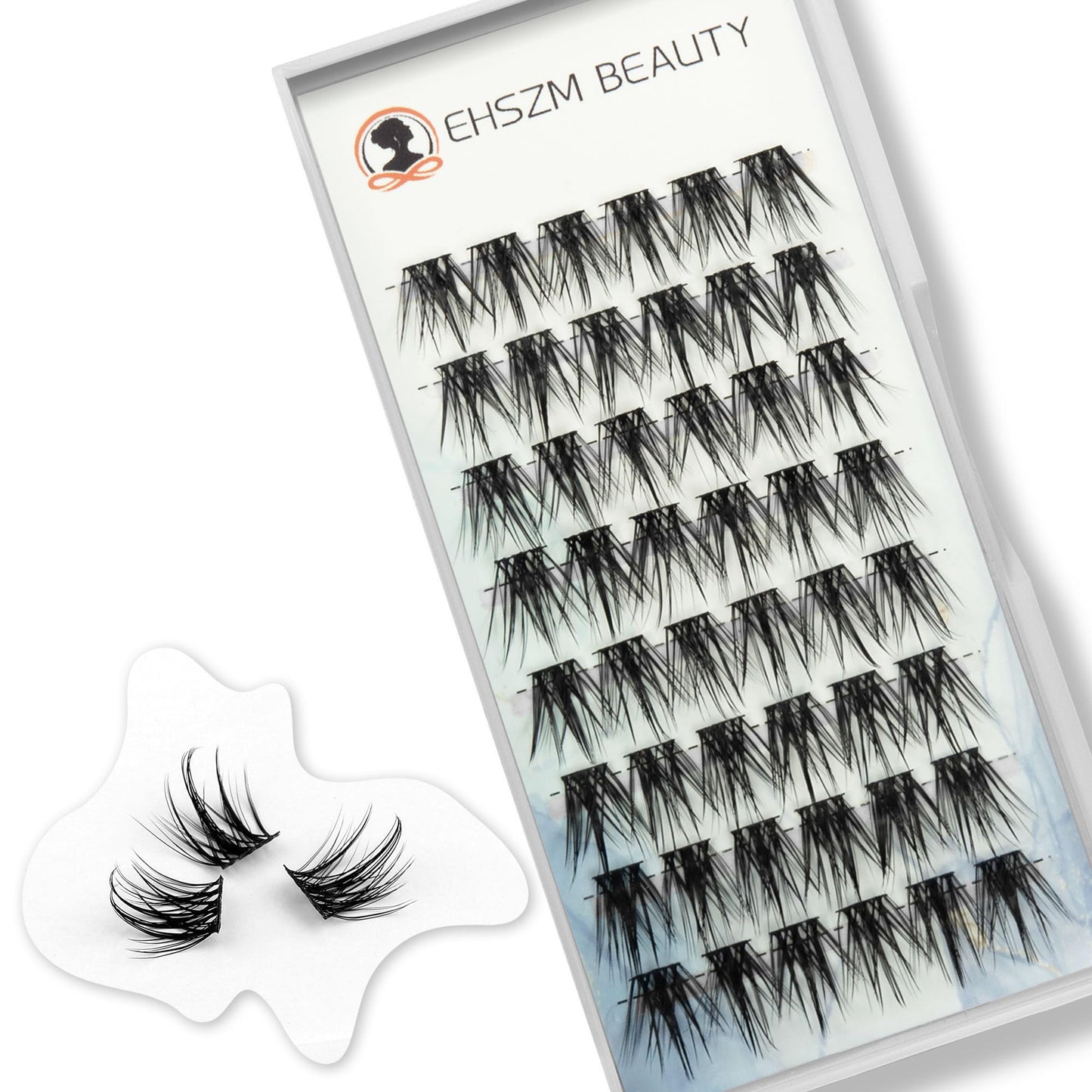 12mm C Curl Short Lash Clusters With Spikes,Individual lash Extensions,Lightweight, Easy to Apply,EHSZM BEAUTY(Common)