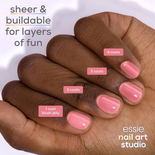 Essie Nail Art Studio Jelly Gloss Polish - Vegan Sheer Pink Nail Polish, Blush Jelly, 0.46 Fl Oz