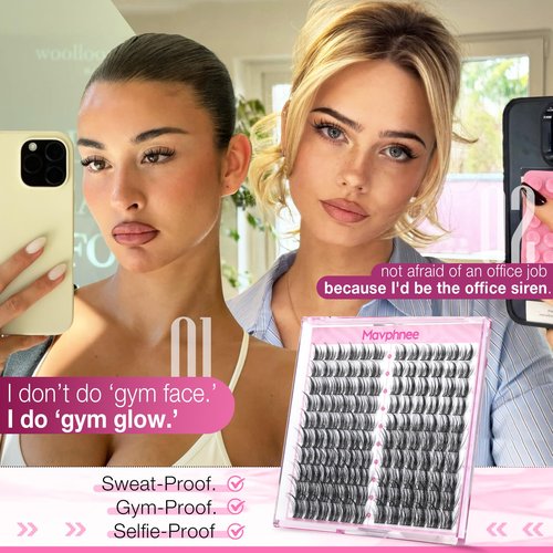 Natural Lash Clusters Spiky Eyelash Extensions Wispy Individual Lashes Manga Eyelash Individuals 120 Pcs CC-Curly Cluster Eyelash Extensions 10-16MM Mixed DIY Lash Extensions by Mavphnee