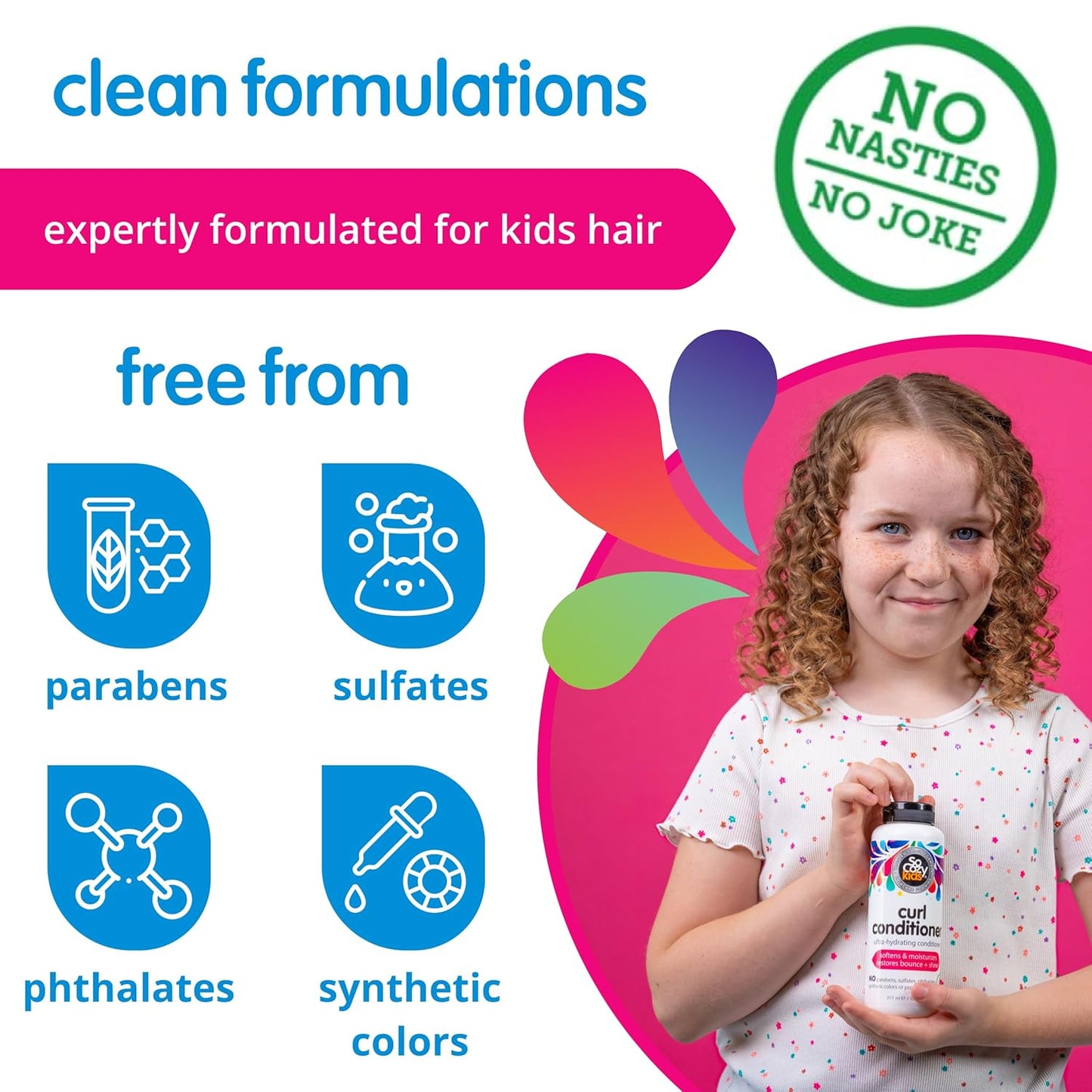 SoCozy Curl Conditioner - Kids' Hair Care for Softness, Bounce & Shine | Sweet-Crème, 10.5 Fl Oz