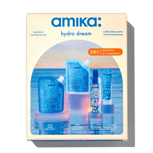 Amika Hydro Dream Hair Routine Trial Set - Nourishing Hydration for All Hair Types