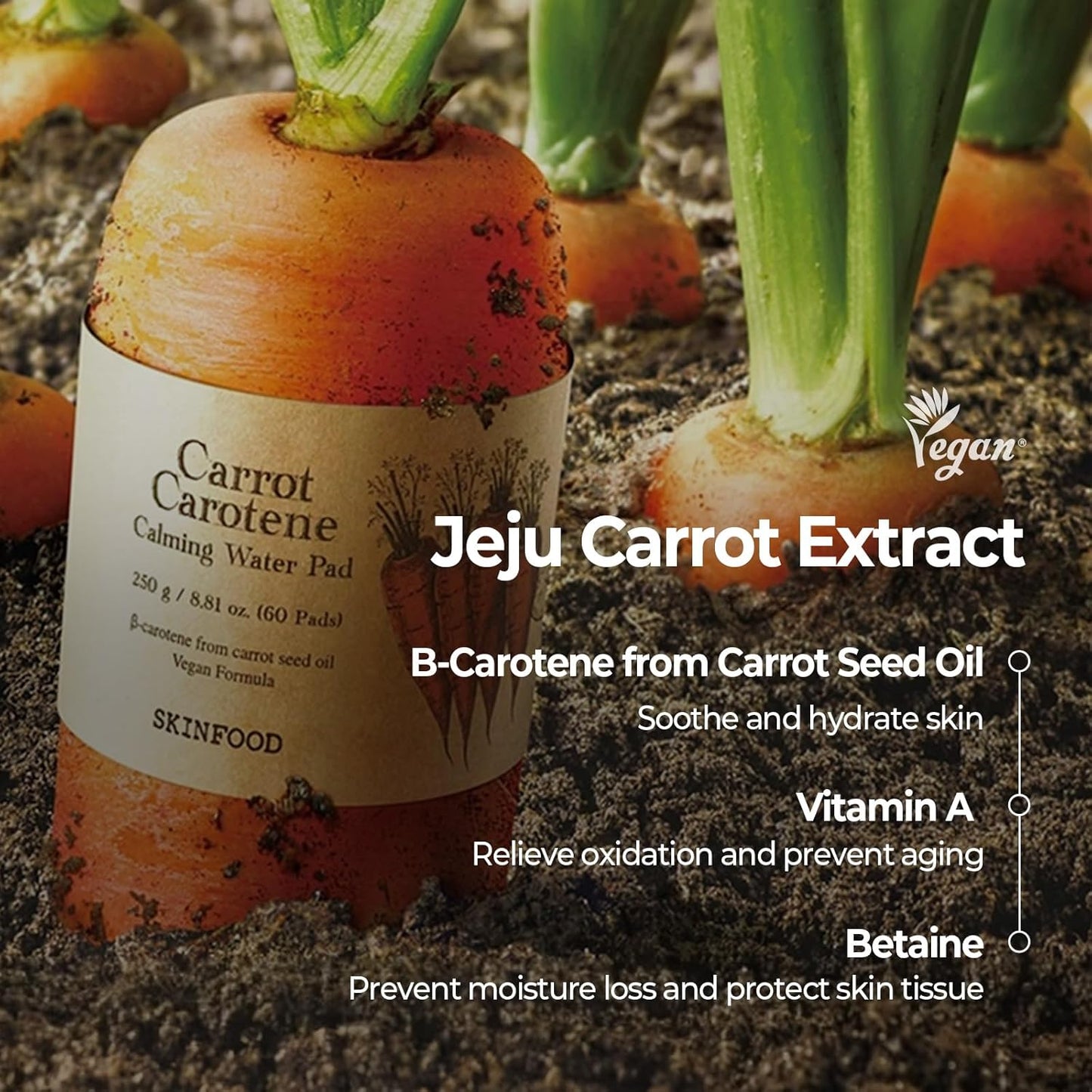 SKINFOOD Carrot Carotene Daily Sheet Mask - Quick Hydrating & Soothing Face Mask for Dry Skin | Bulk Pack of 30