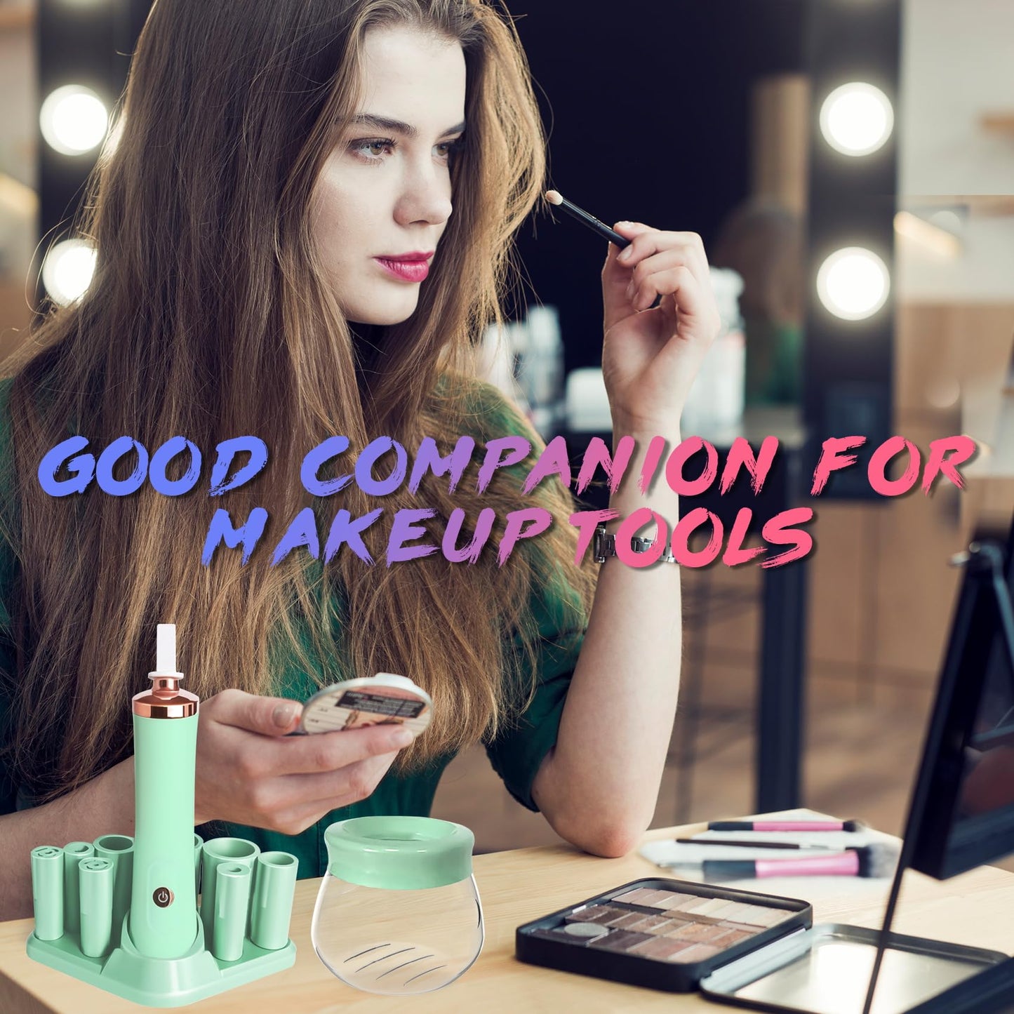 Makeup Brush Cleaner and Dryer Machine - Makeup Brush Spinner - Deeply cleaner for Makeup Brush - Quick Wash and Dry