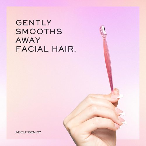 About Face Facial Razor & Eyebrow Shaper - 3 Ct for Peach Fuzz Removal & Precise Eyebrow Shaping