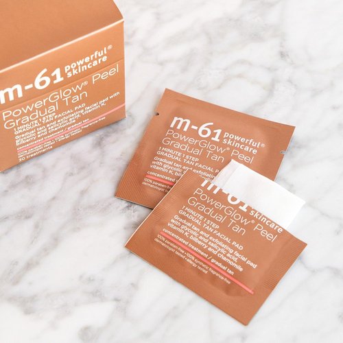 M-61 PowerGlow Peel Gradual Tan - Exfoliating Facial Peel for Streak-Free Radiance
