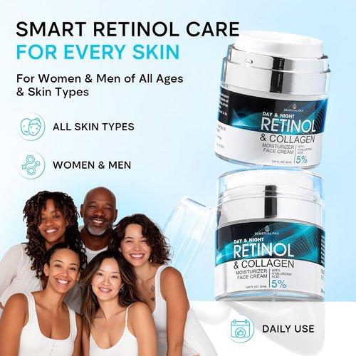 Regine Switzerland Retinol Face Moisturizer - Anti-Aging Collagen Cream with Hyaluronic Acid | 1.85 Fl Oz