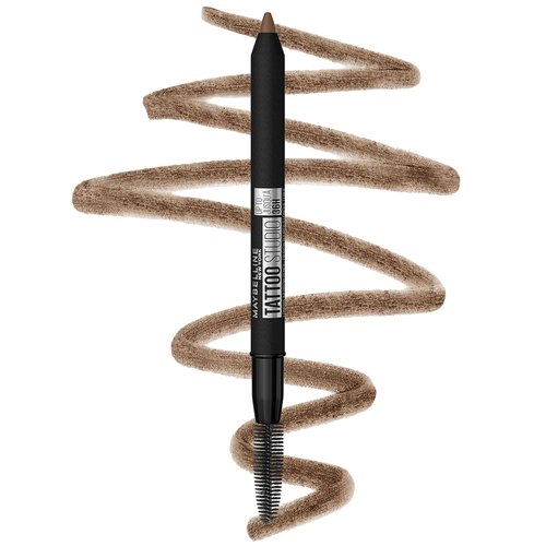 Maybelline TattooStudio Waterproof Eyebrow Pencil - Long-Lasting, Pigmented Formula in Soft Brown, 1 Count