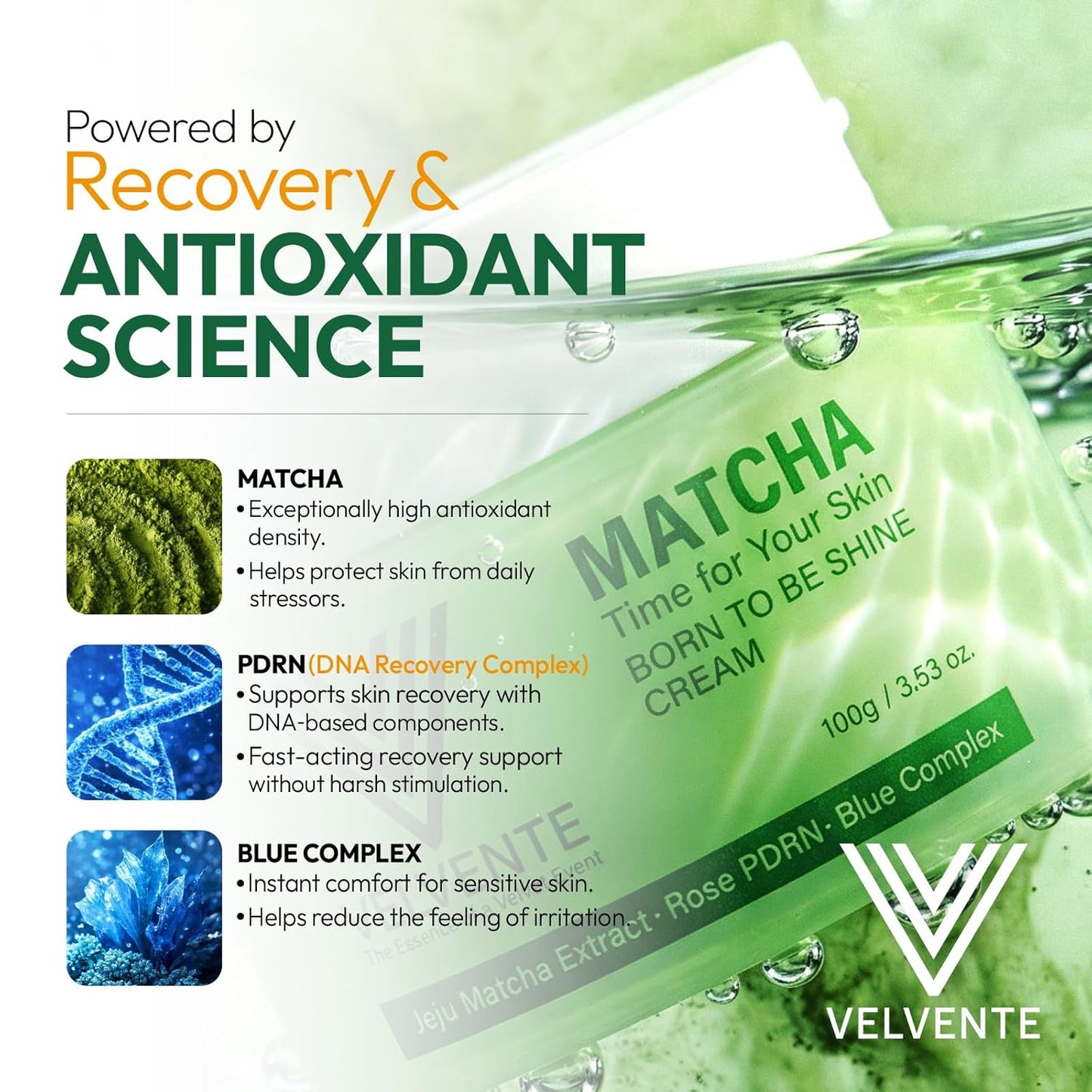Skiennix Matcha Facial Moisturizer - Hydrating & Firming Cream with Rose PDRN for All Skin Types | 3.53 oz