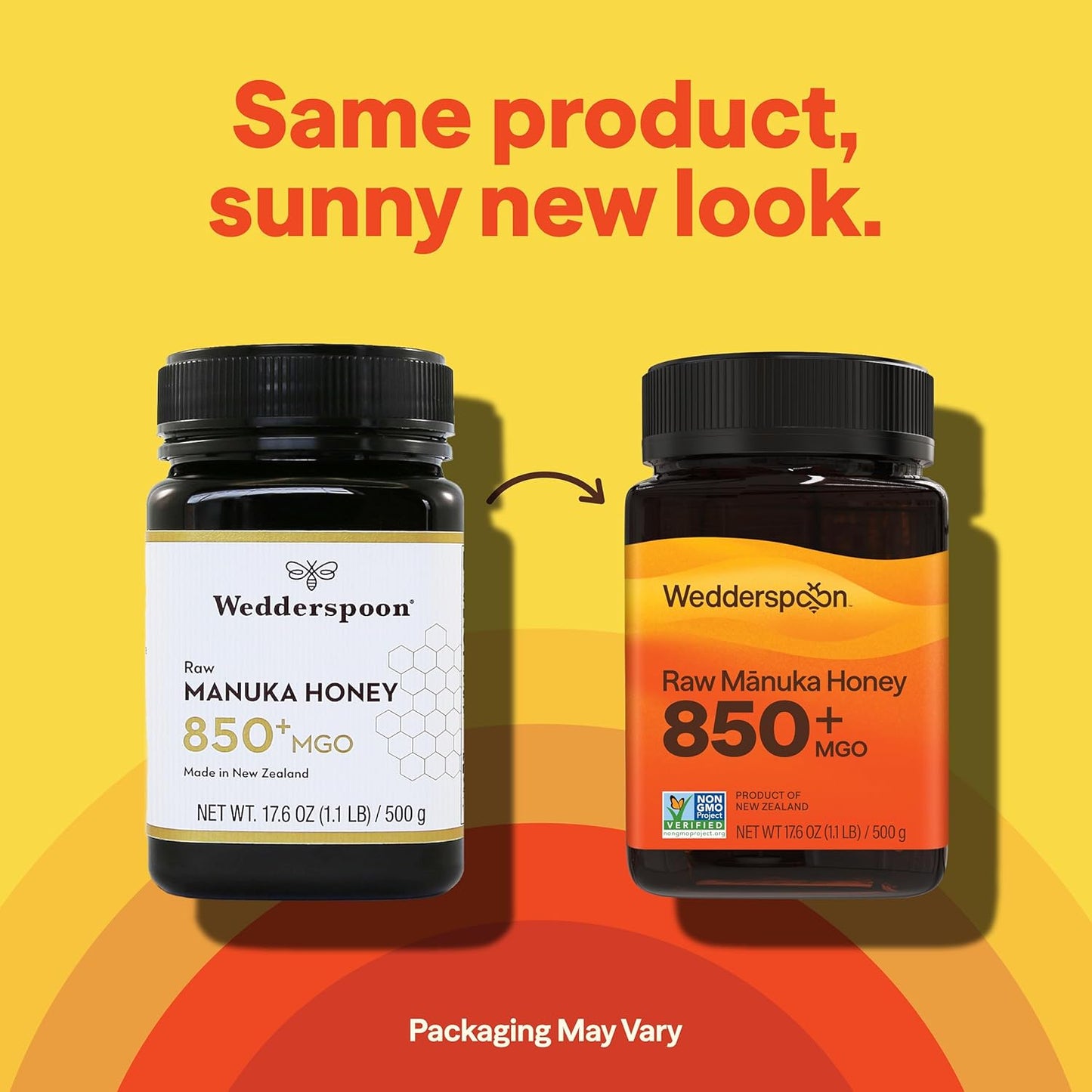 Wedderspoon Raw Manuka Honey 850+ MGO - Unpasteurized Superfood in BPA-Free Jar | 17.6 Oz