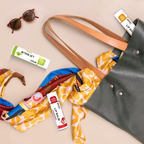 DMSKY Lip Balm Bulk - Moisturizing Coconut Oil & Vitamin E for Dry Lips | 24 Pack with 12 Flavors