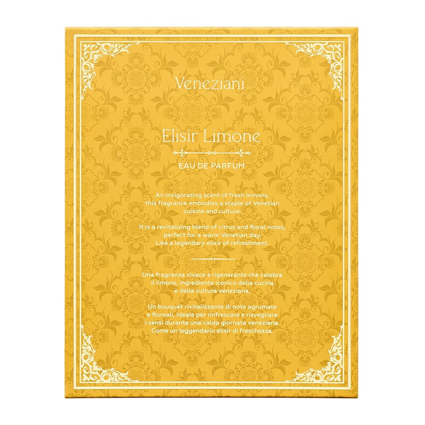 Veneziani Elisir Limone - Italian Eau de Parfum for Women - Long-Lasting Citrus & Floral Fragrance - 2.5 oz