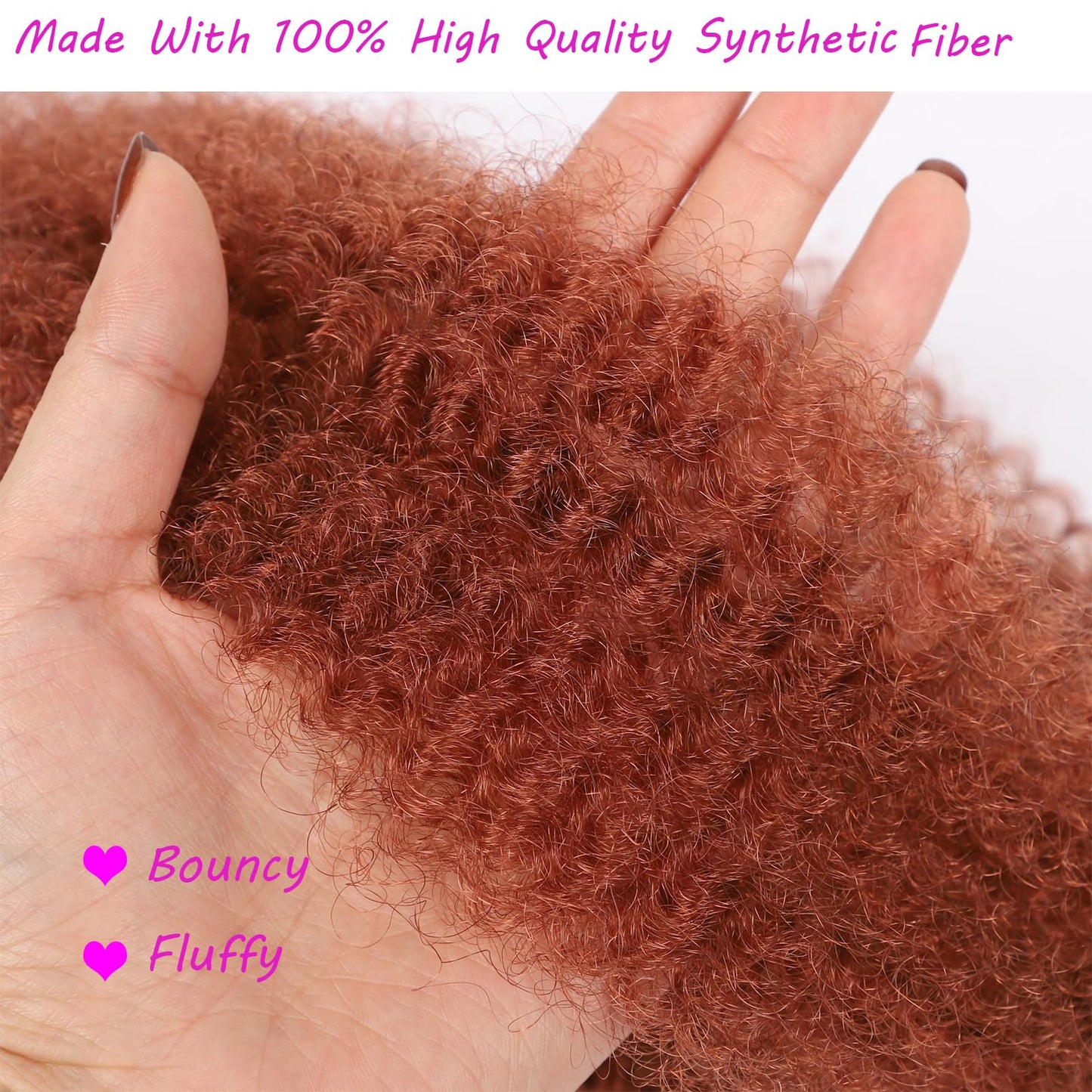 Springy Afro Twist Hair 8 Packs 350# Pre-Separated Marley Twist Braiding Hair Suitable for Damaged Kinky Afro Twist Hair chromatism Synthetic Wrapping Hair for Soft Locs Hair Extensions 18 Inch