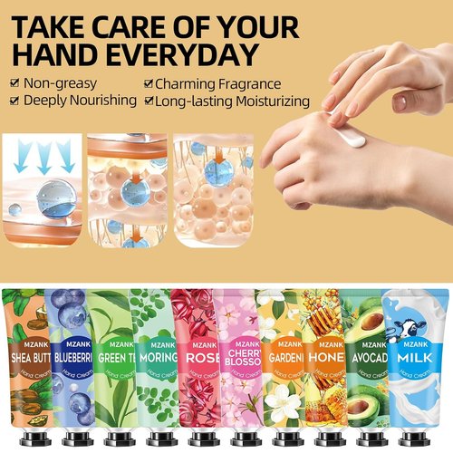 MZANK 14 Pack Hand Cream - Nourishing Moisturizer for Dry Cracked Hands | Perfect Gift Set for Any Occasion