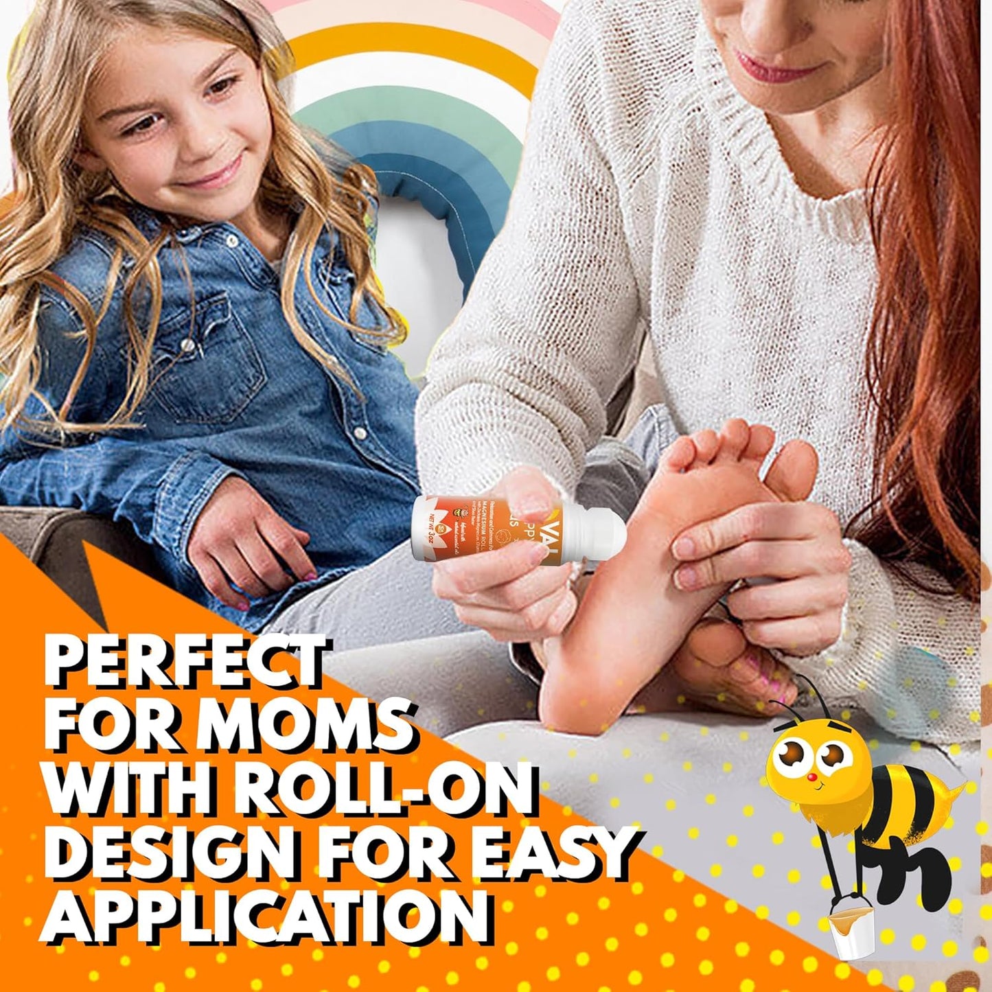 VAL Magnesium Roll-On for Kids - Gentle Zechstein Magnesium Chloride for Relaxation & Calm | 3oz