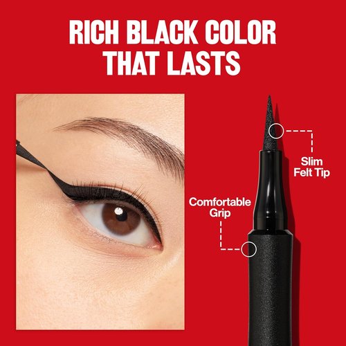 Revlon Liquid Eyeliner Pen - ColorStay Waterproof Eye Makeup with Slim Tapered Tip | Smudge-Proof, Long-Wearing