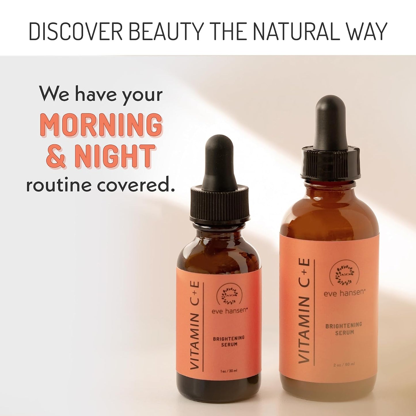 Eve Hansen Vitamin C Serum - Hydrating Facial Serum with Hyaluronic Acid & Vitamin E | 1 oz for Smoother Skin