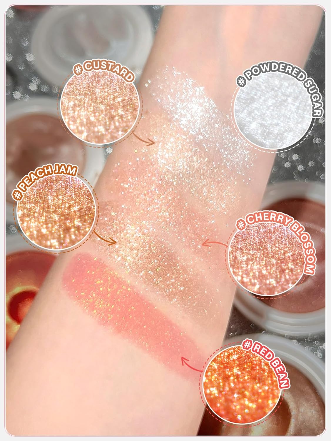 SheGlam Glowchi Bouncy Highlighter - Mochi-Like Formula for Long-Lasting Shimmer | Powdered Sugar