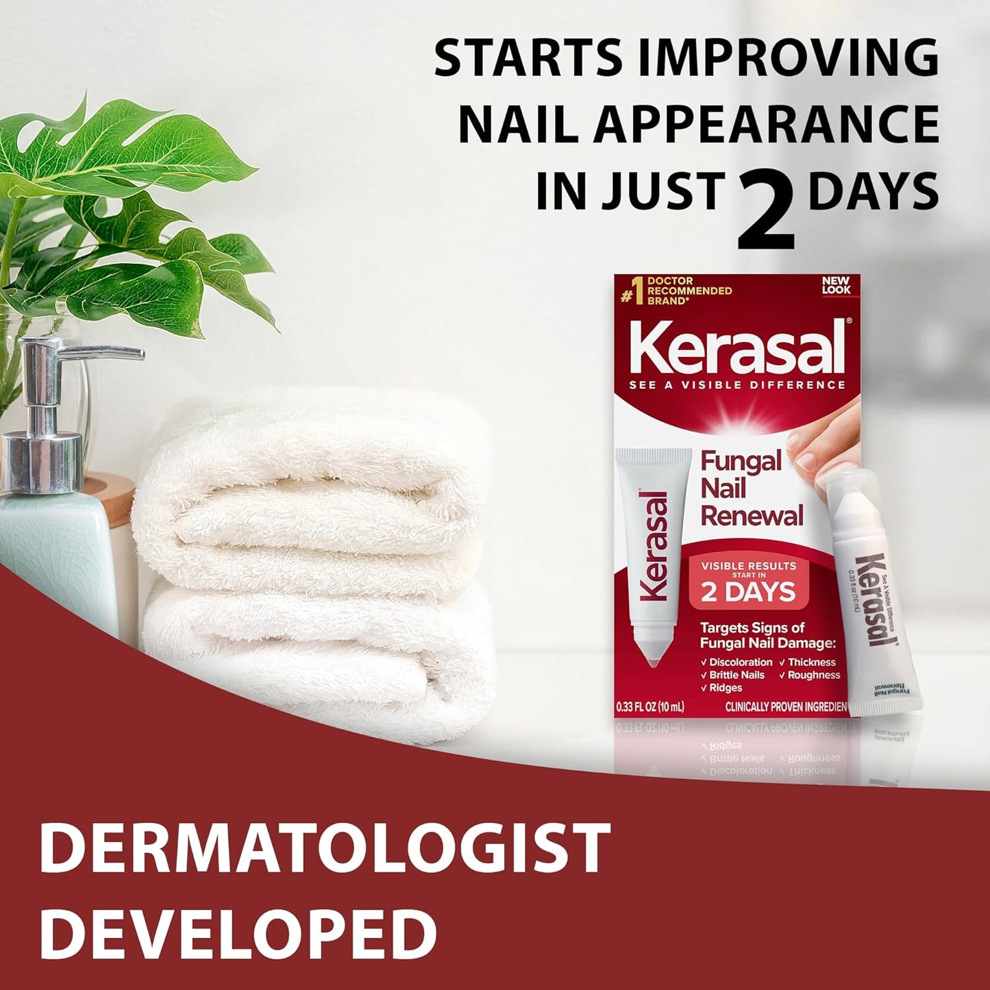 Kerasal Nail Fungus Extra Strength, 0.33 fl oz Twin Pack of 2