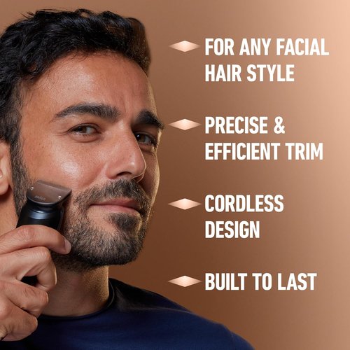 King C. Gillette Beard Trimmer PRO - 40 Length Settings, Cordless Design, Includes T-Blade & Accessories