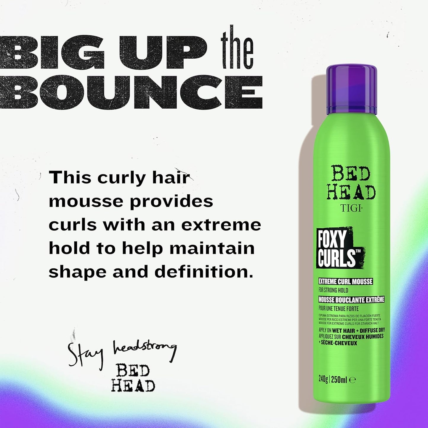 Bed Head by TIGI Curl Mousse - Extreme Curl Definition & Anti-Frizz, Strong Hold - 8.4 oz