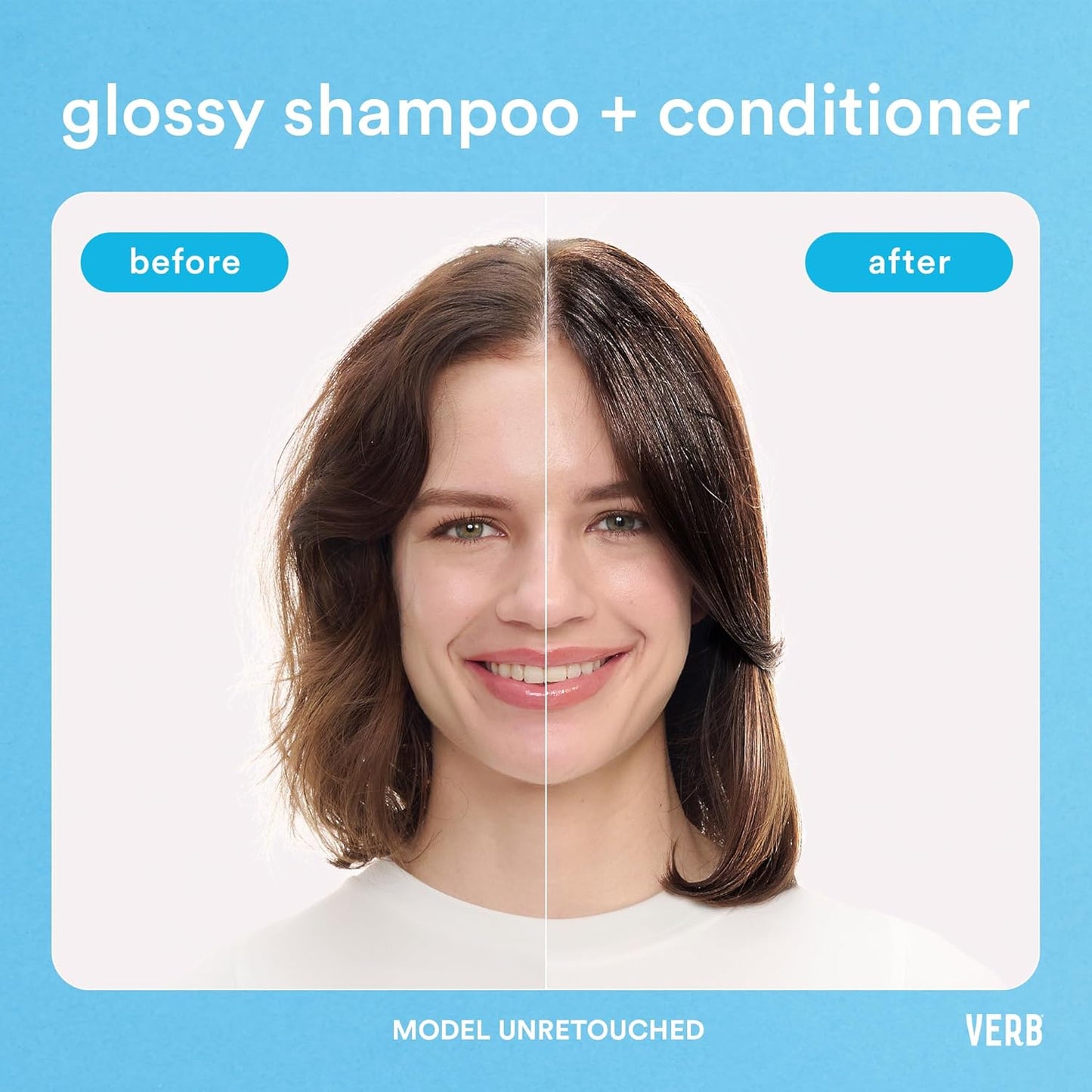 VERB Glossy Shampoo - Cleanses & Adds High Shine for Thick, Coarse Hair | Vegan, Paraben-Free