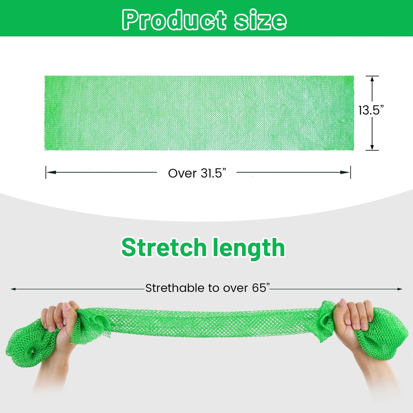 ZOCY African Net Sponge, Authentic Exfoliating Body Scrubber for Bath and Shower, Multiple Textures with Gentle Deep Exfoliating and Rich Lather for All Skins (Green)