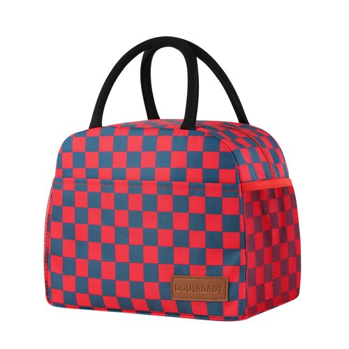 Lunch Bag Women/Men Lunch Box Women/Men (Baby blue+White Stripes)